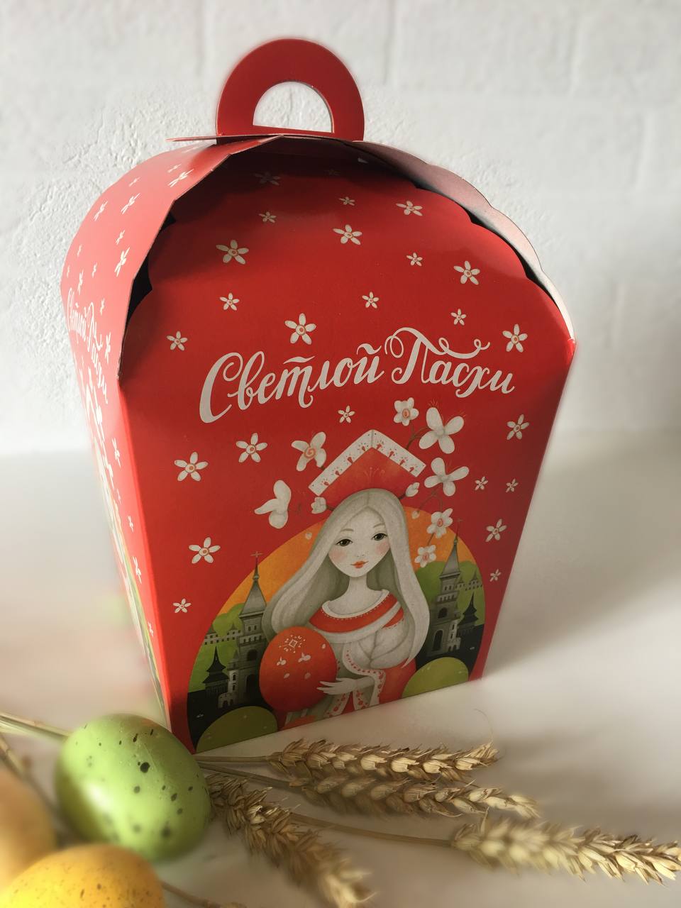 Коробка под кулич без окна "Красна девица" — изображение 4